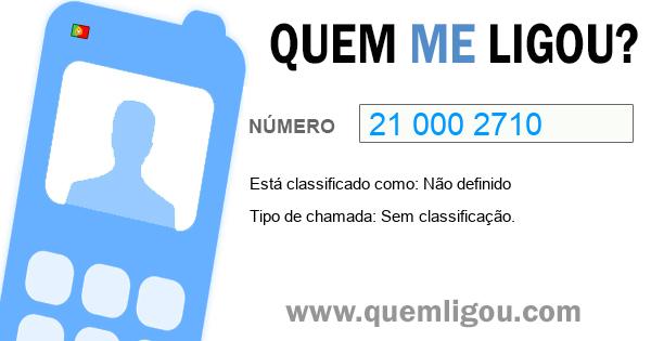 Quem me ligou do 210002710