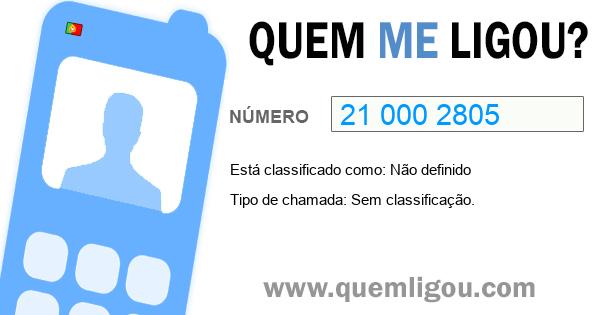 Quem me ligou do 210002805