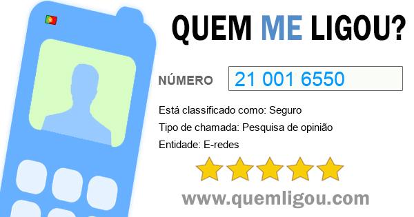 Quem me ligou do 210016550
