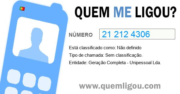Quem me ligou do 212124306