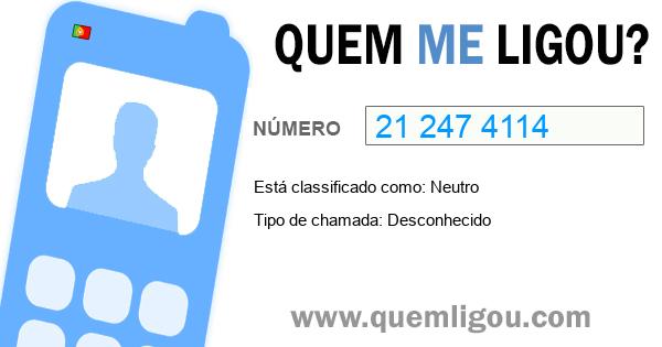 Quem me ligou do 212474114