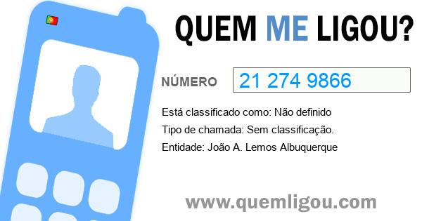 Quem me ligou do 212749866