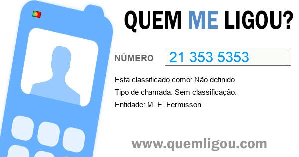 Quem me ligou do 213535353