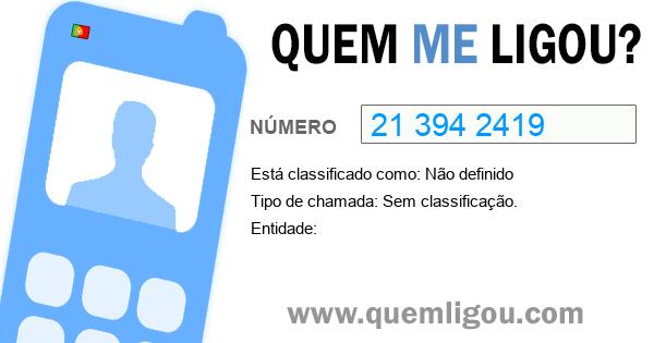 Quem me ligou do 213942419
