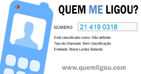 Quem me ligou do 214190318