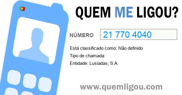 Quem me ligou do 217704040
