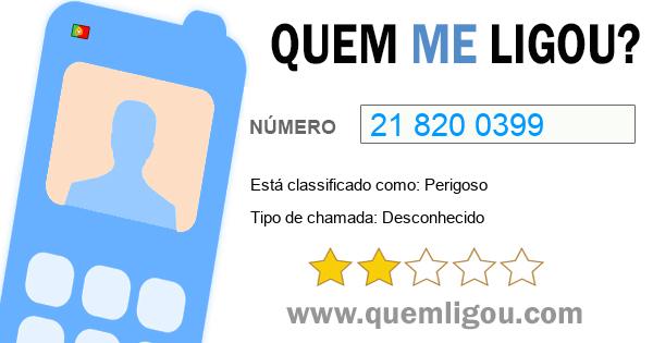 Quem me ligou do 218200399