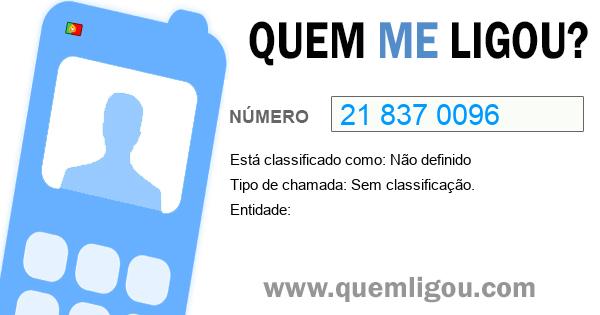 Quem me ligou do 218370096