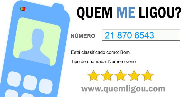 Quem me ligou do 218706543