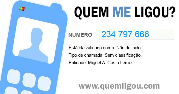 Quem me ligou do 234797666