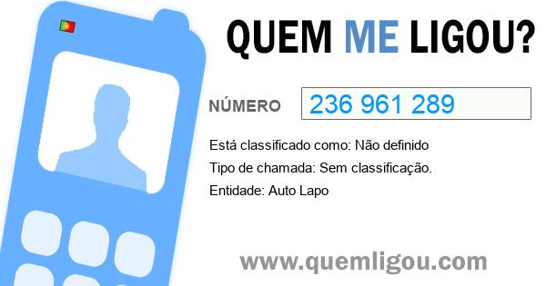 Quem me ligou do 236961289