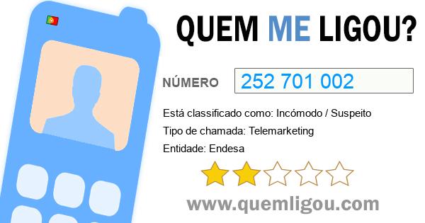 Quem me ligou do 252701002