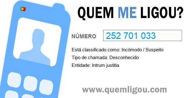 Quem me ligou do 252701033