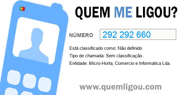 Quem me ligou do 292292660