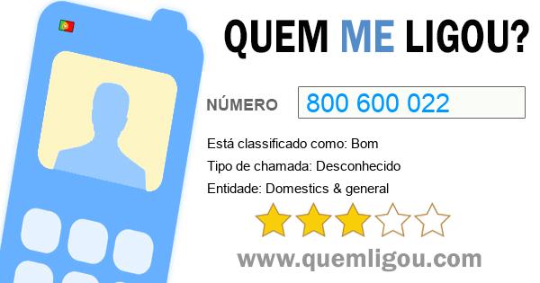 Quem me ligou do 800600022