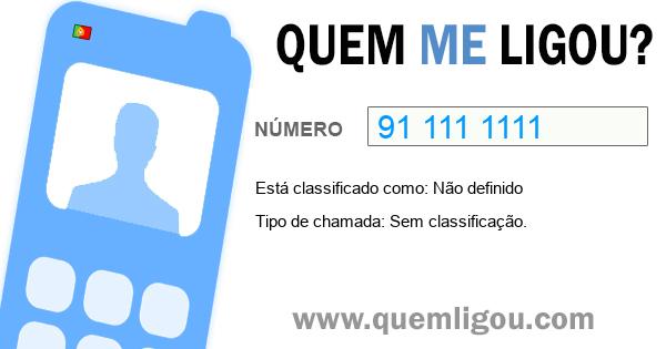 Quem me ligou do 911111111