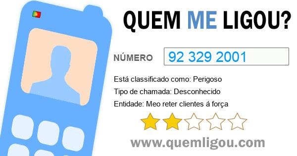 Quem me ligou do 923292001