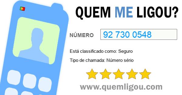 Quem me ligou do 927300548