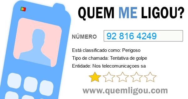 Quem me ligou do 928164249