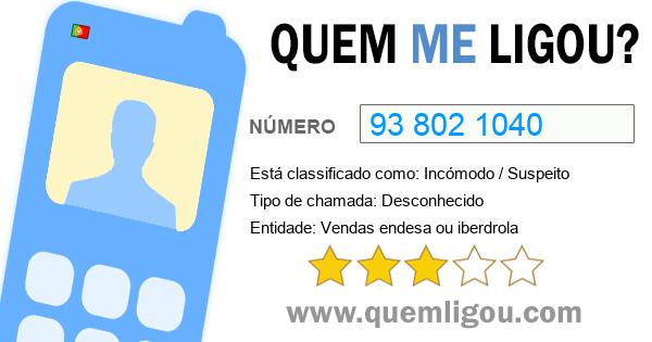 Quem me ligou do 938021040