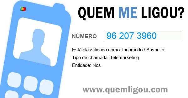 Quem me ligou do 962073960