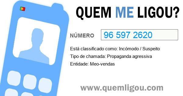 Quem me ligou do 965972620