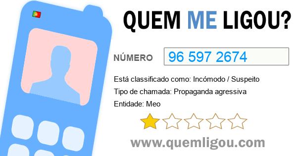 Quem me ligou do 965972674